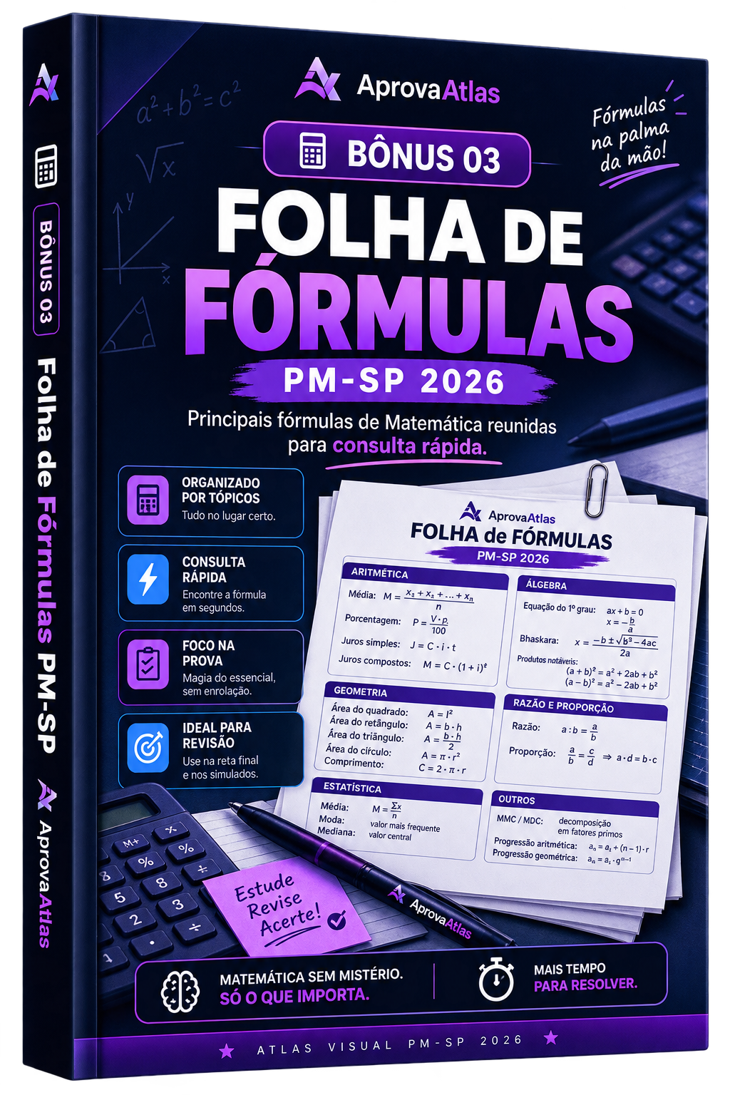 Capa da Folha de Fórmulas PM-SP